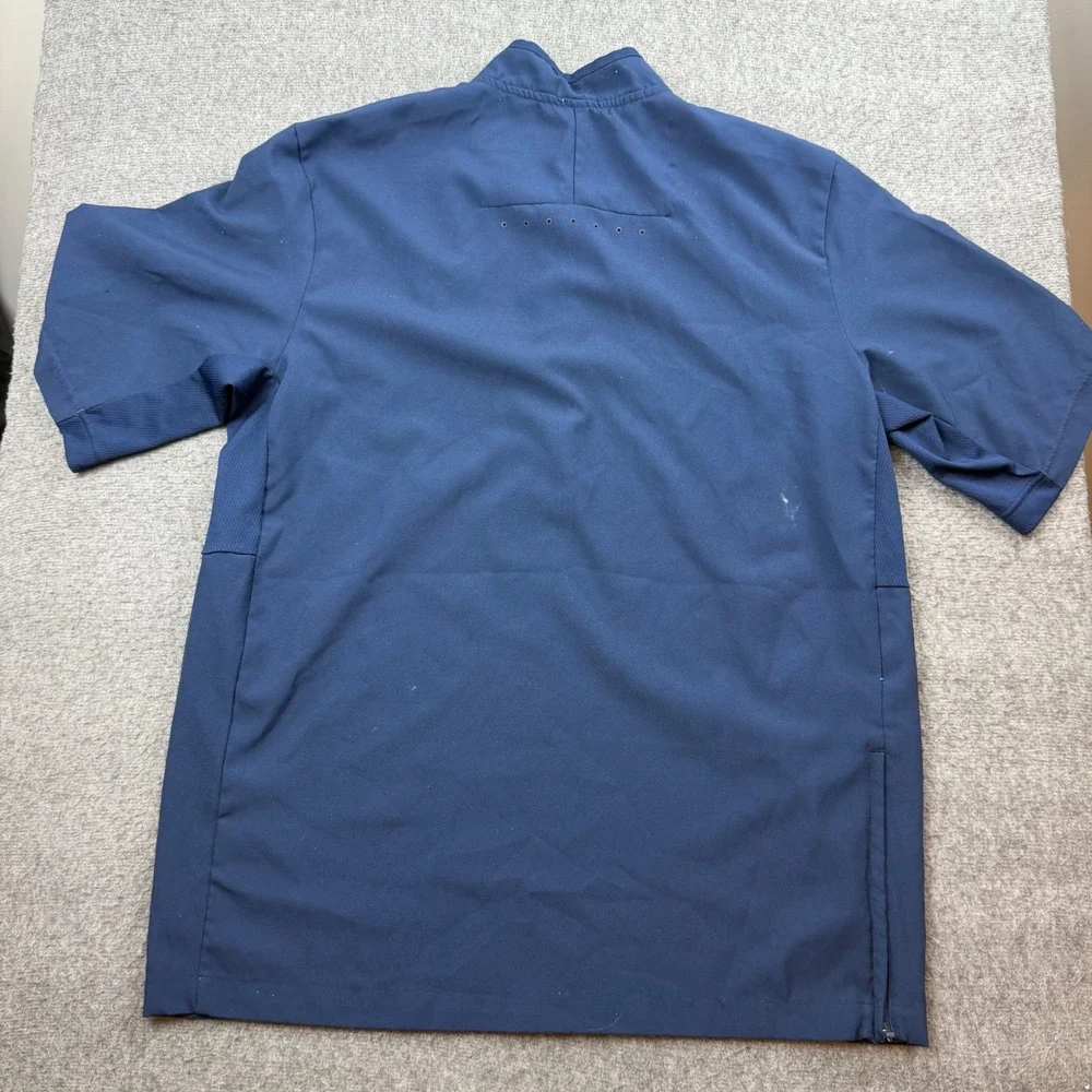 Adidas‎ Quarter Zip Pullover Men's Medium Navy Blue Short Sleeve Training Top